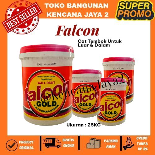 Cat Tembok/ Dinding Falcon Gold 25 KG Galon Putih dan Warna