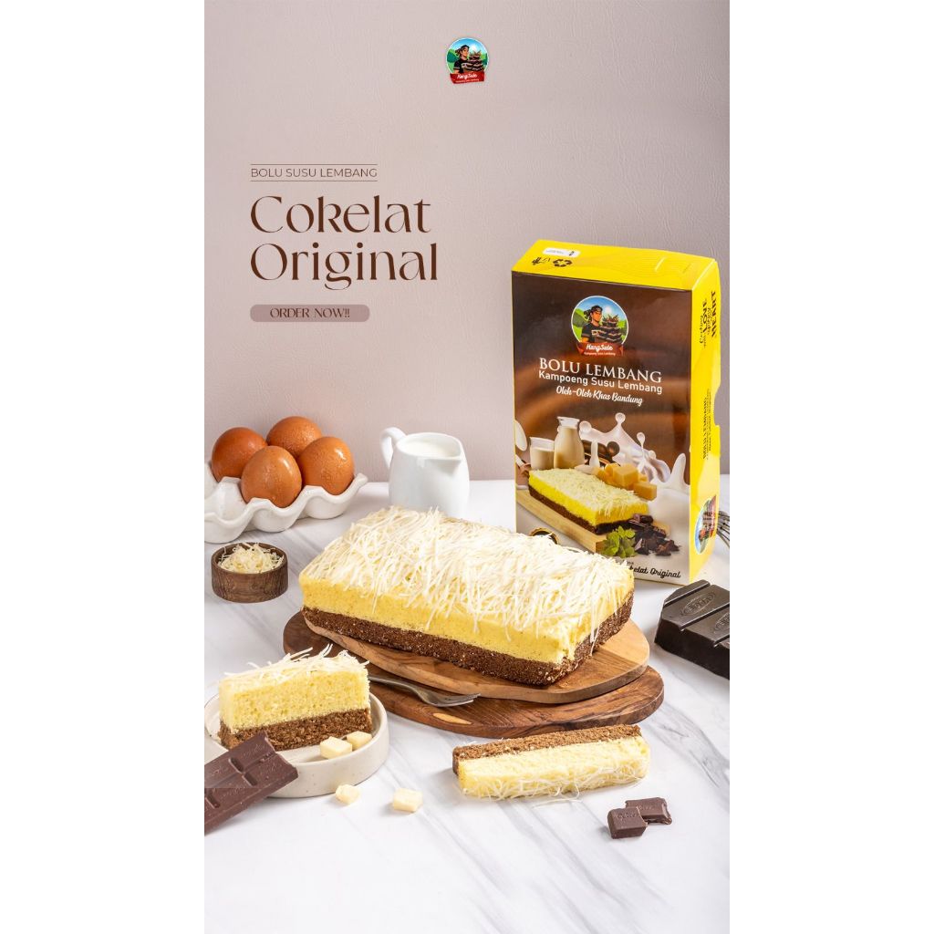 Bolu Lembang Kang Sule Coklat keju (Bisa ke luar kota,luar P.jawa)Dus+buble wrap