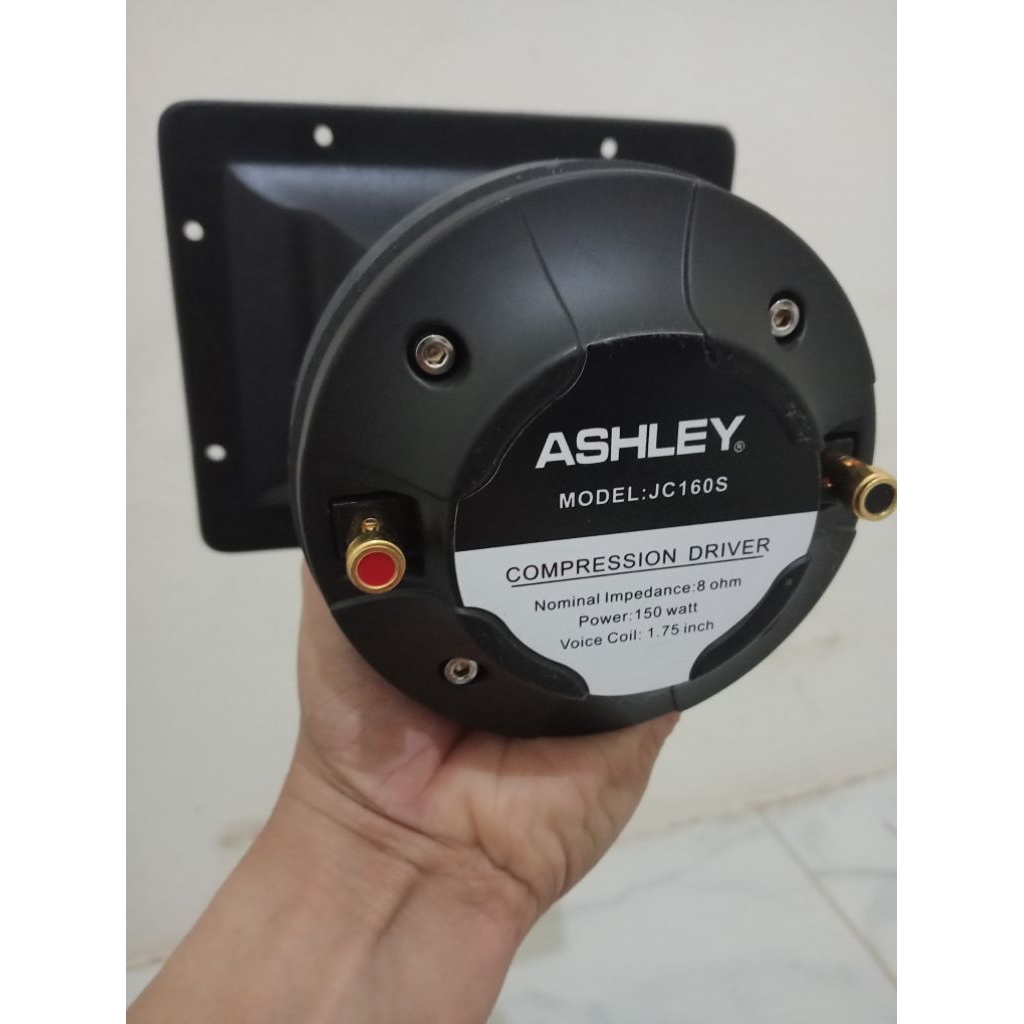 Paket Tweeter Magnet Ashley JC 160 S + Horn/ corong alumunium 15x19 Compression Driver Ashley JC160S