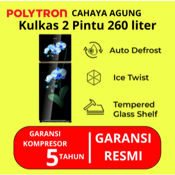 POLYTRON Kulkas 2 Pintu 260 liter PRW-29MO/MTR