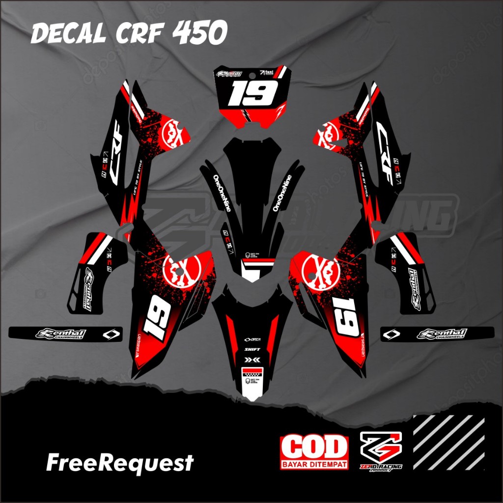 DECAL CRF 450 DECAL CRF 450 FULL BODY BISA REQUEST FULL BODY DECAL CRF 450