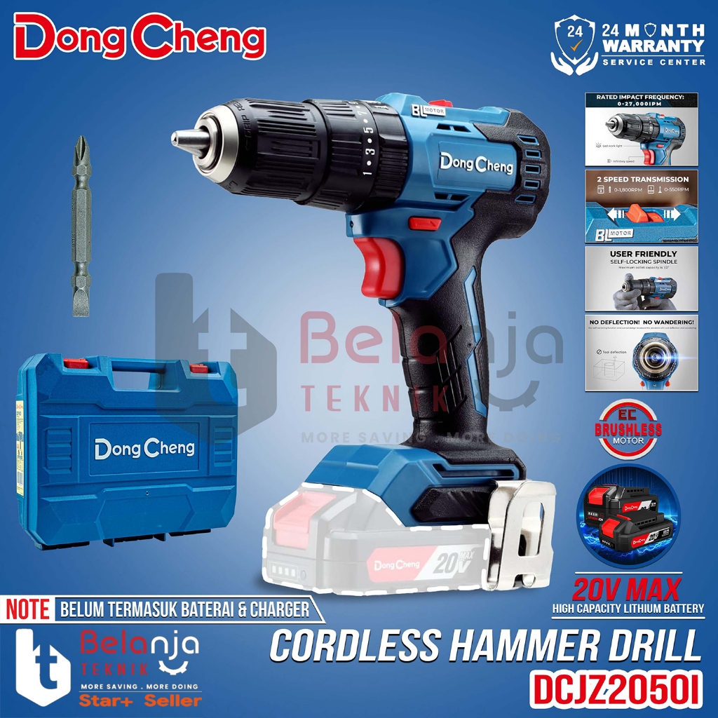 Bor Beton Baterai DCJZ2050i Z 20V Cordless Impact Hammer Drill 13MM Unit Only DCJZ 2050i DCJZ2050iZ