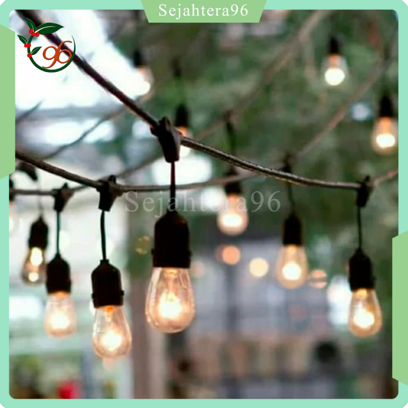 Fitting Pararel 5 Meter Lampu Gantung tanpa lampu untuk dekorasi cafe dan pelaminan