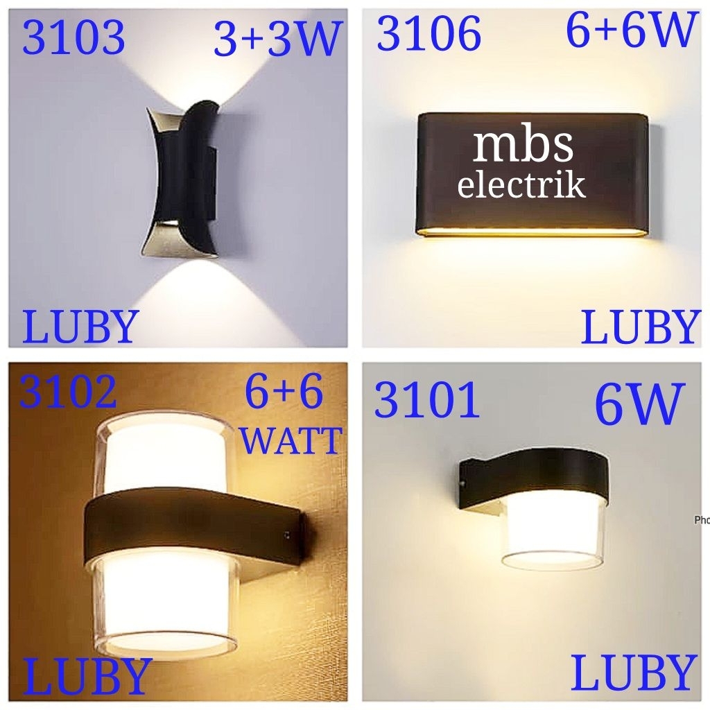 LUBY LAMPU LED HIAS / LAMPU DINDING / LAMPU TERAS CAHAYA KUNING / LAMPU TERAS LUBY