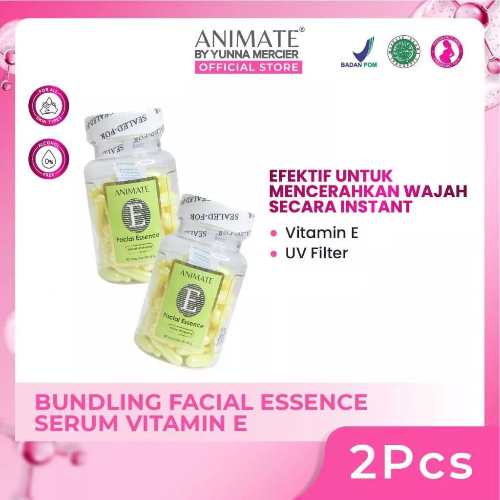 Animate Bundling Facial Essence Serum Vitamin E - 2 Pcs