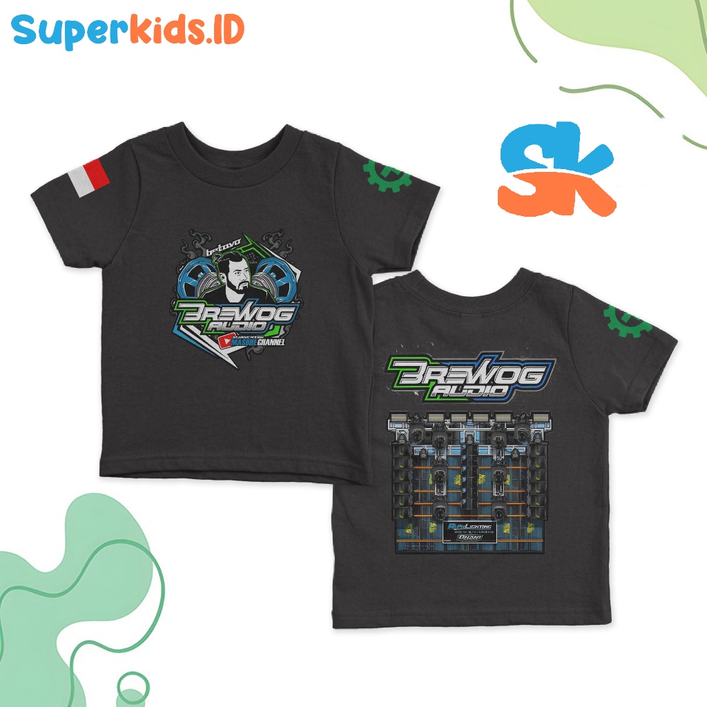 KAOS ANAK "  Brewog Audio " Baju Horeg Keren | Kaos Distro Murah Anak | Bisa Bayar Di Tempat