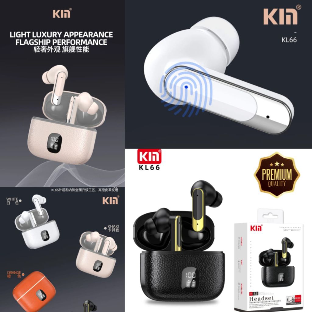 ELCOM KM KYIN KL66 TWS HEADSET BLUETOOTH NIRKABEL PERFOMA FLAGSHIP PREMIUM QUALITY