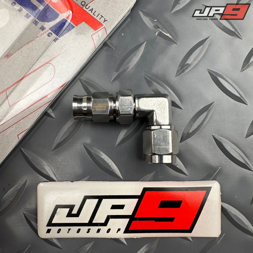 Fitting Selang Rem 90 Derajat Selang To Drat Female Stainless Universal AN-3 NBT