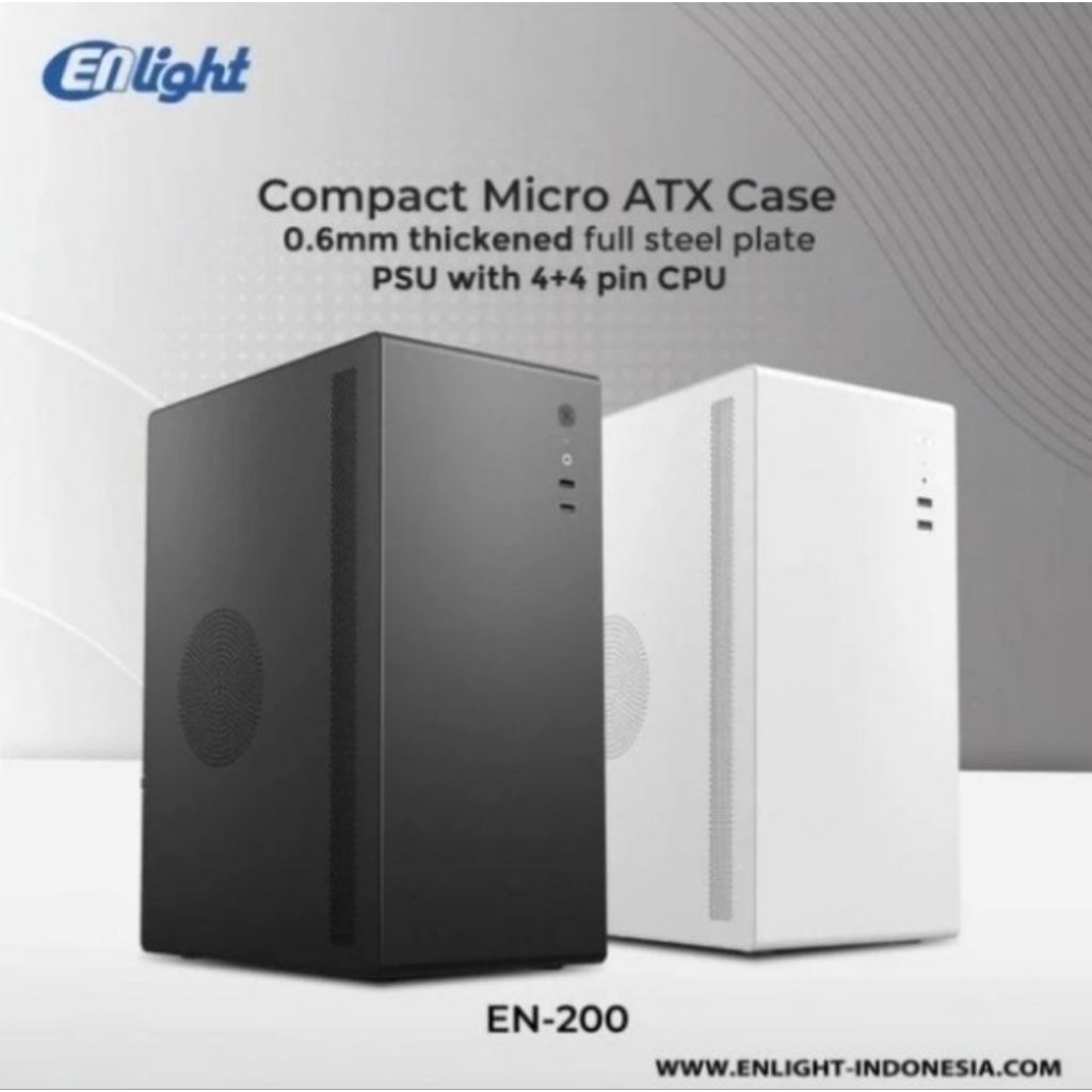 Casing Enlight EN 200 + PSU Enlight 300 Watt  Case Micro ATX EN200 Full