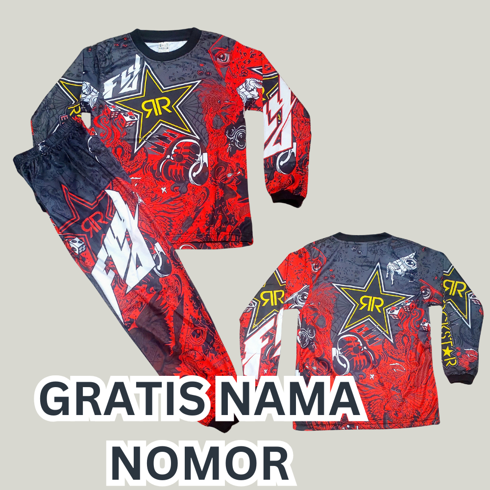 Setelan baju motor cross/baju sepeda anak/baju motor cross murah
