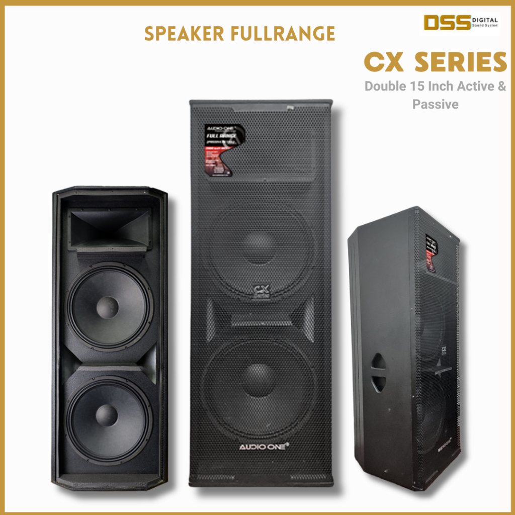 Speaker Aktif Pasif Double Fullrange AUDIO ONE DJ 208 215 Ukuran 8 15 Inch GARANSI | DSS