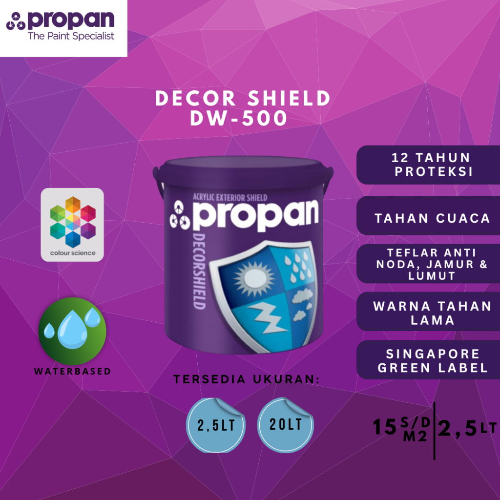 CAT TEMBOK PROPAN DECORSHIELD 2,5 LT CAT TINTING EXTERIOR