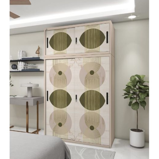 Lemari Plat Besi Jumbo Pintu Sliding Atas Bawah Olymsteel / Lemari Olymsteel Plat Besi Tinggi 2,5 Me