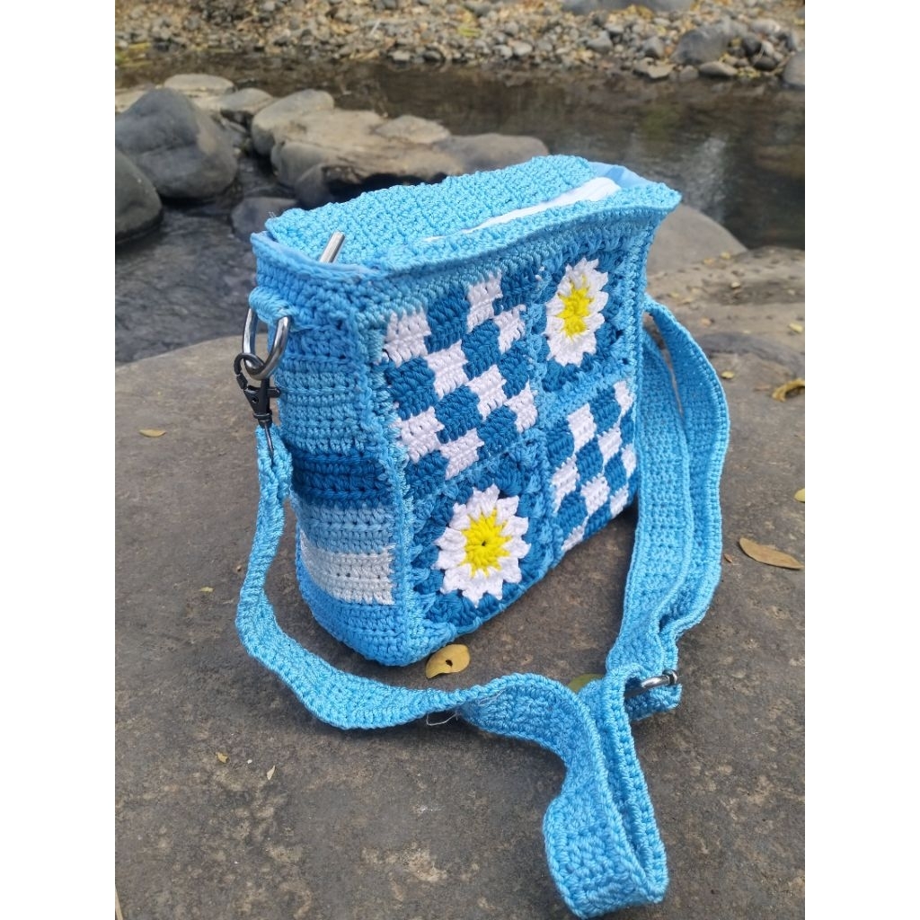 Tas rajut,tas rajut tapestry, rajutan, tas rajut imut, tas rajut lucu, tas rajut handmade, tas rajut