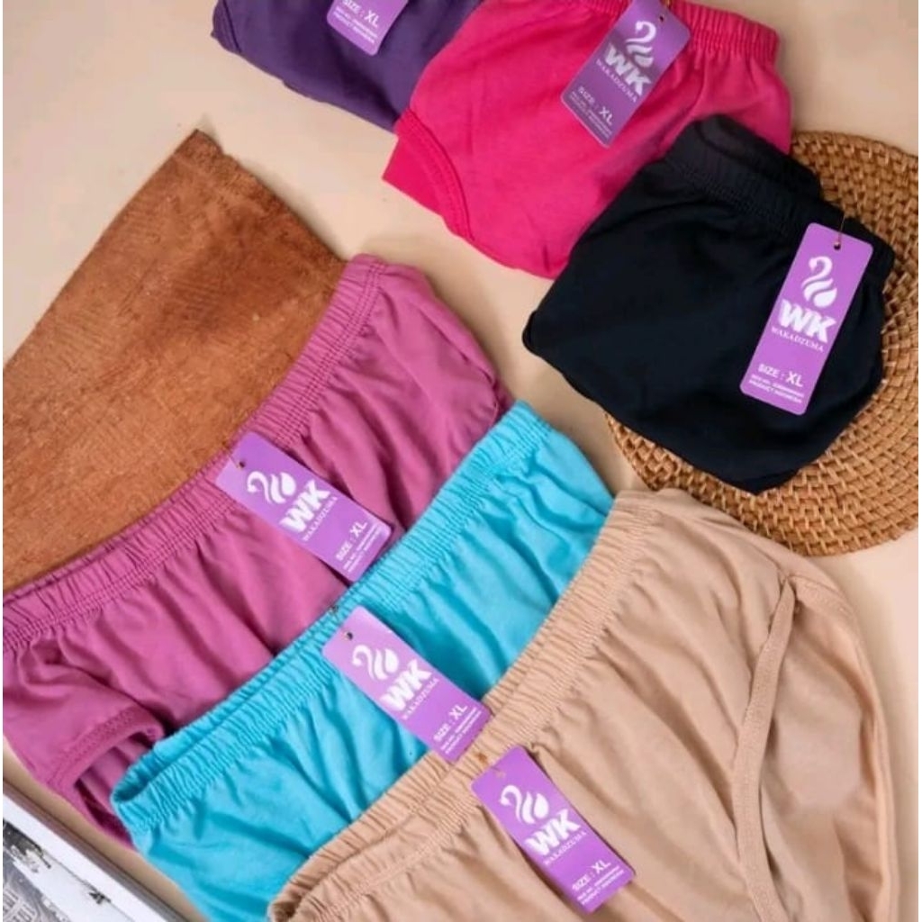 1lusin 12pcs Celana Dalam Wanita Warna Gelap/ Celana Dalam Wanita karet besar/ Celana Dalam Wanita K