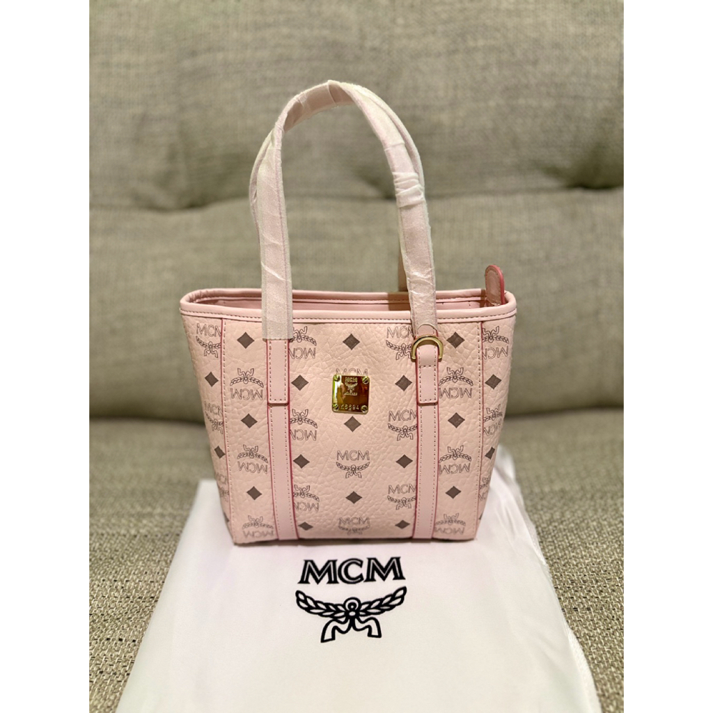 Tas MCM Visetos Toni Mini Tote - Powder Pink