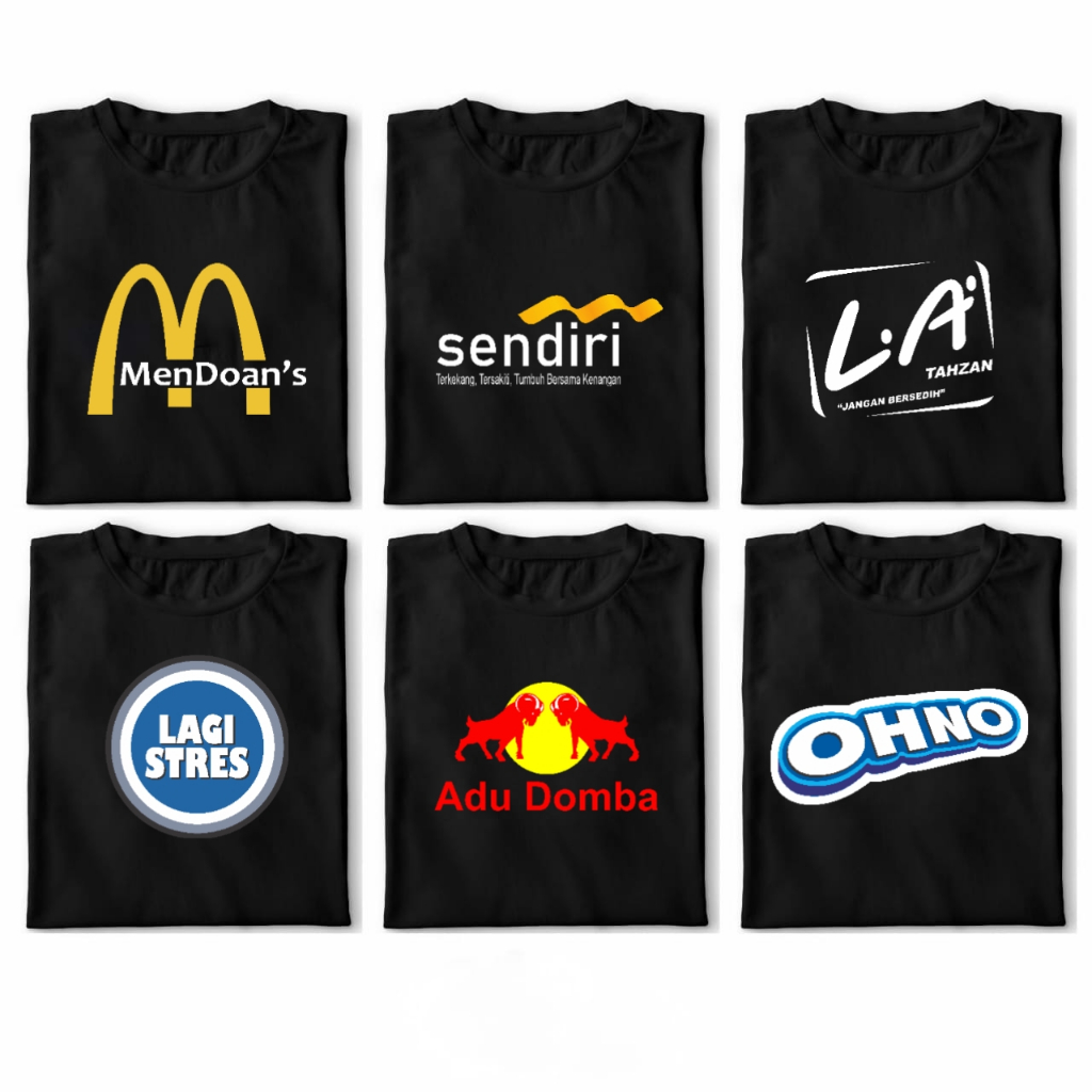 Kaos Plesetan Mendoan Sendiri Adu Domba Ohno Kaos Katun Combed Premium 24s Baju Distro