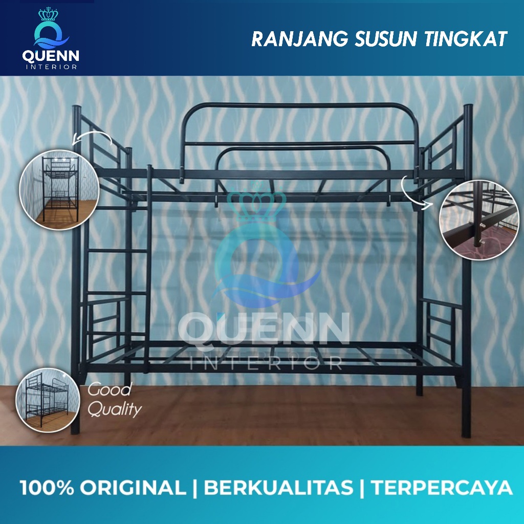 Ranjang Susun Tingkat Besi / Ranjang Susun Minimalis Demir