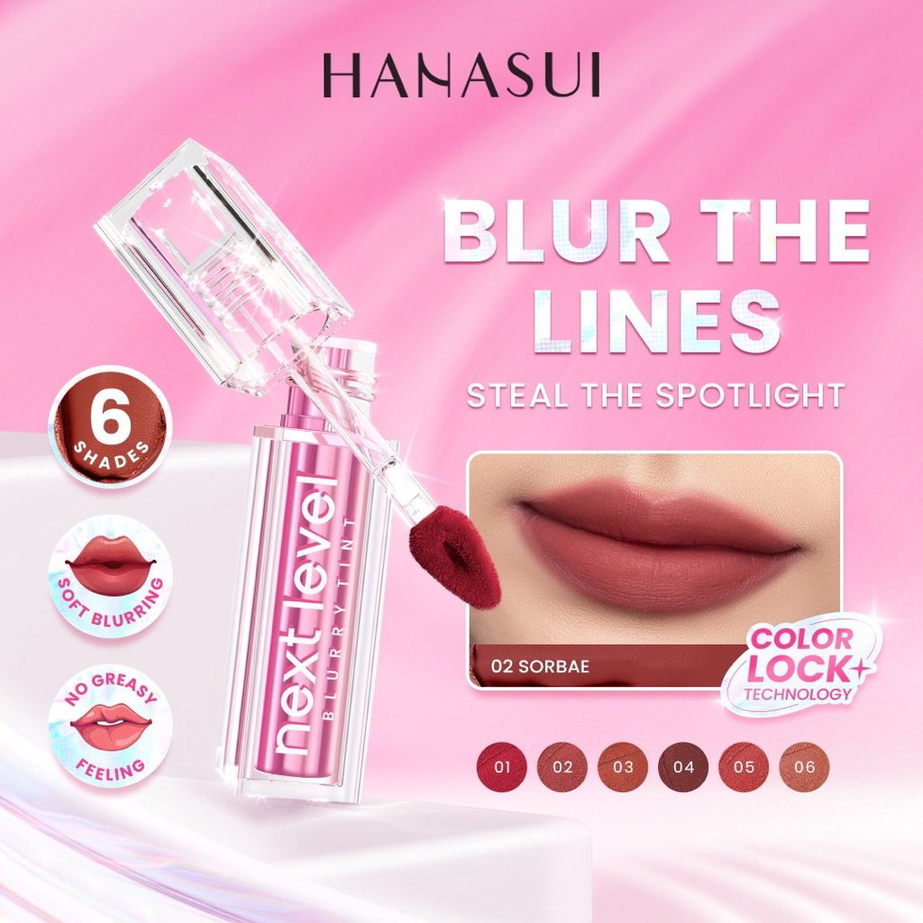 DEVO | HANASUI NEXT LEVEL BLURI TINT / LIPCREAM /LIPSTIK/OMBRE LIPS /VIRAL