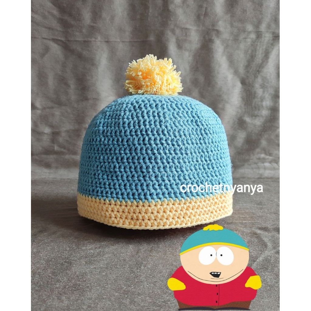crochetnyanya - Pre Order South Park Eric Cartman Beanie / Topi Rajut Kupluk Handmade