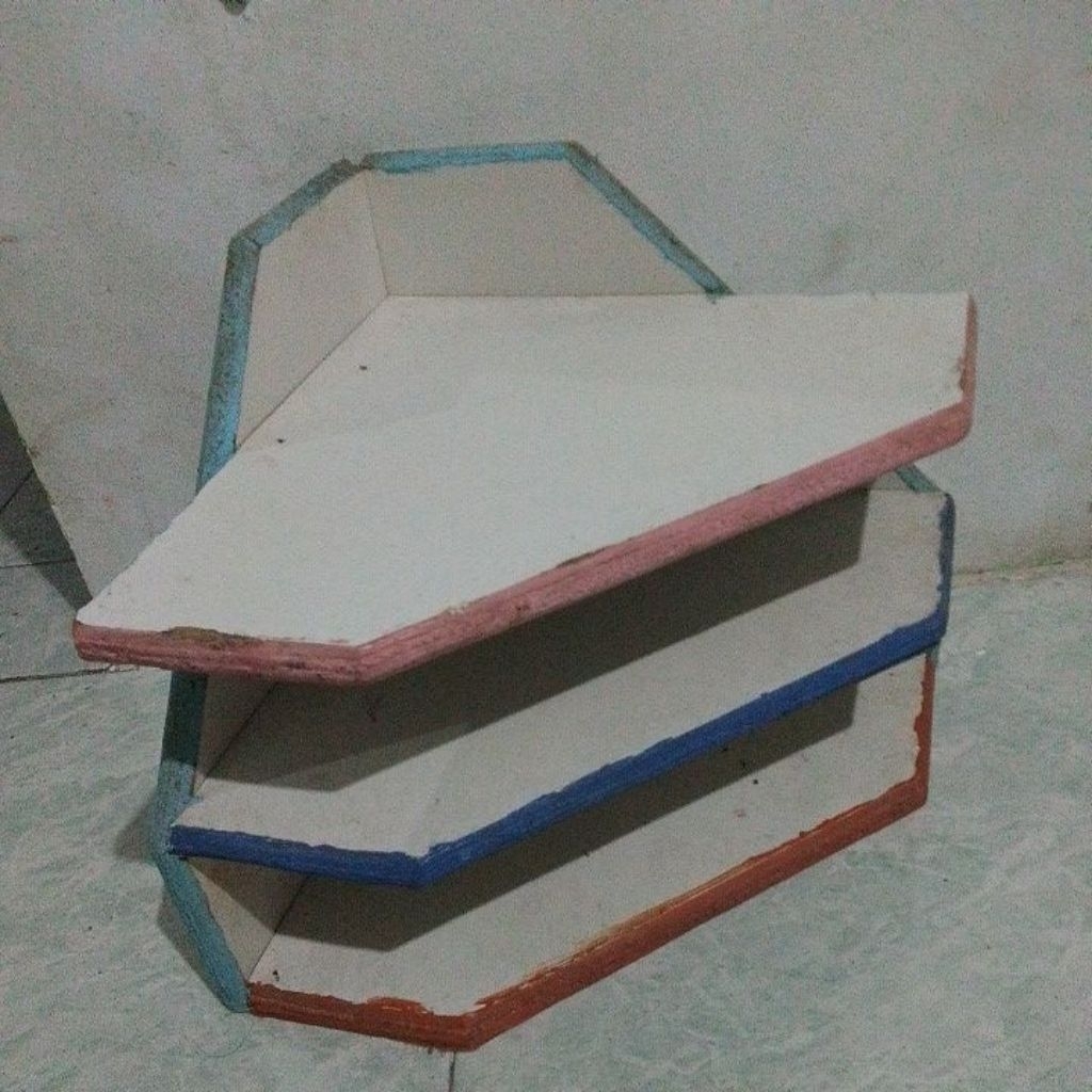 preloved rak susun siku kayu serbaguna  kecil