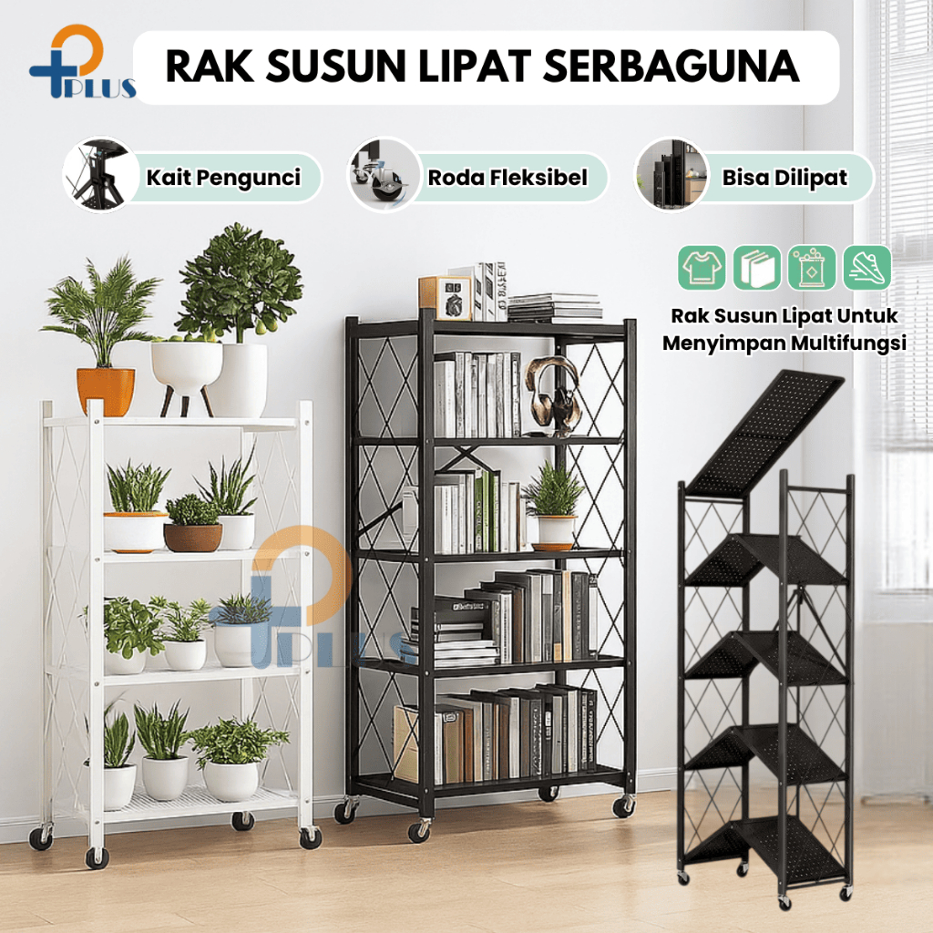 PPLUS Rak Besi Lipat Rak Sunsun Besi Rak Besi Siku 5 Susun Rak Besi Susun 5 Tingkat
