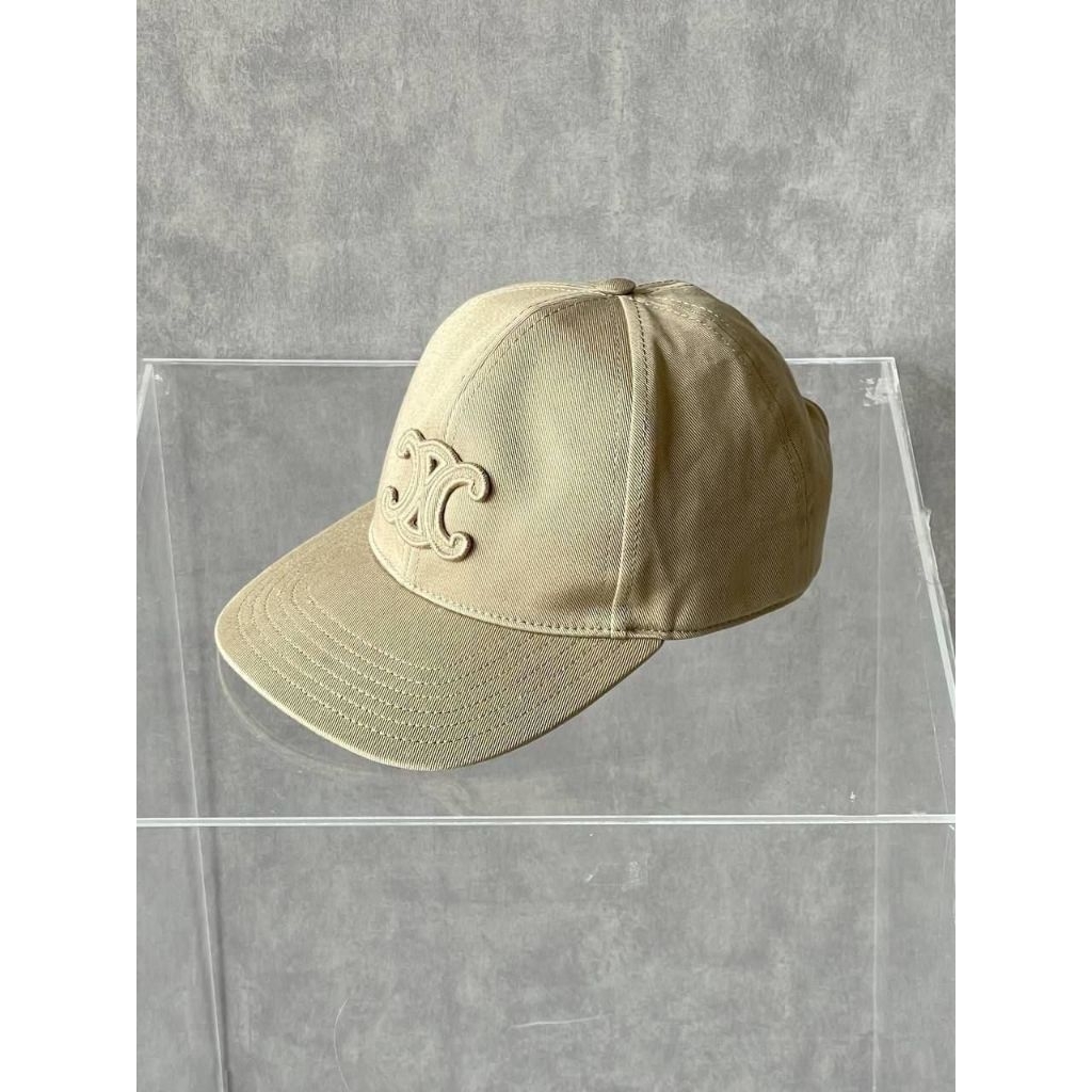 CELINE Triomphe Baseball Cap Olive