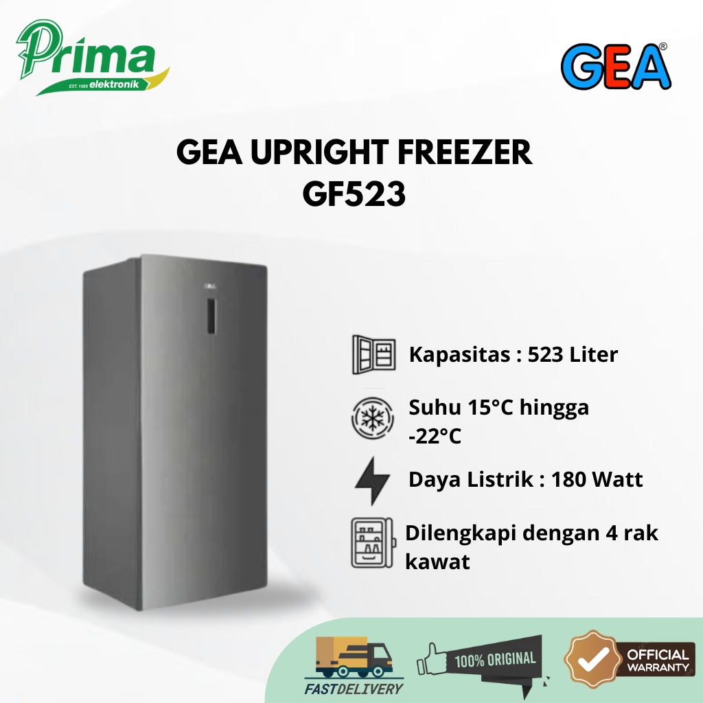 GEA GF523 4 Rak FREEZER STANDING GARANSI
