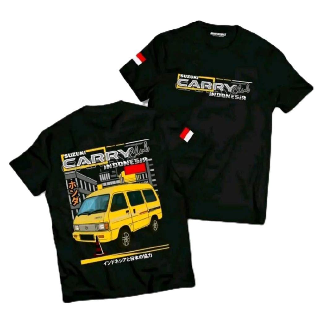 Kaos Hitam SUZUKI CARRY CLUB INDONESIA Desain Terbaru T-shirt Unisex