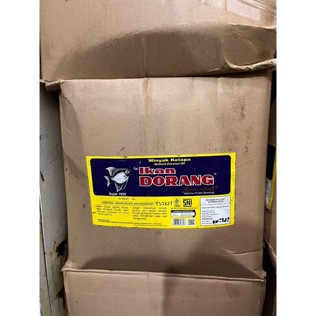 Minyak Kelapa Ikan Dorang / Coconut Oil Ikan Dorang - 18 Ltr