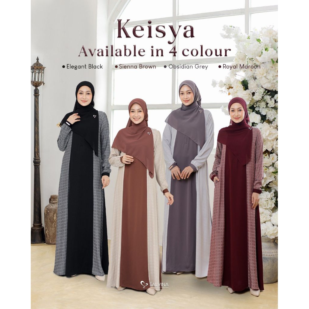 Salvina Hijab Keisya Series Gamis Premium Original