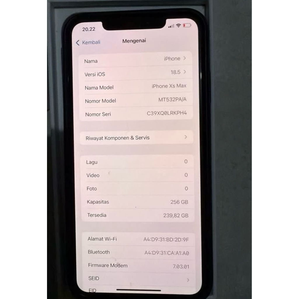 IPHONE XSMAX 256 GB ibox