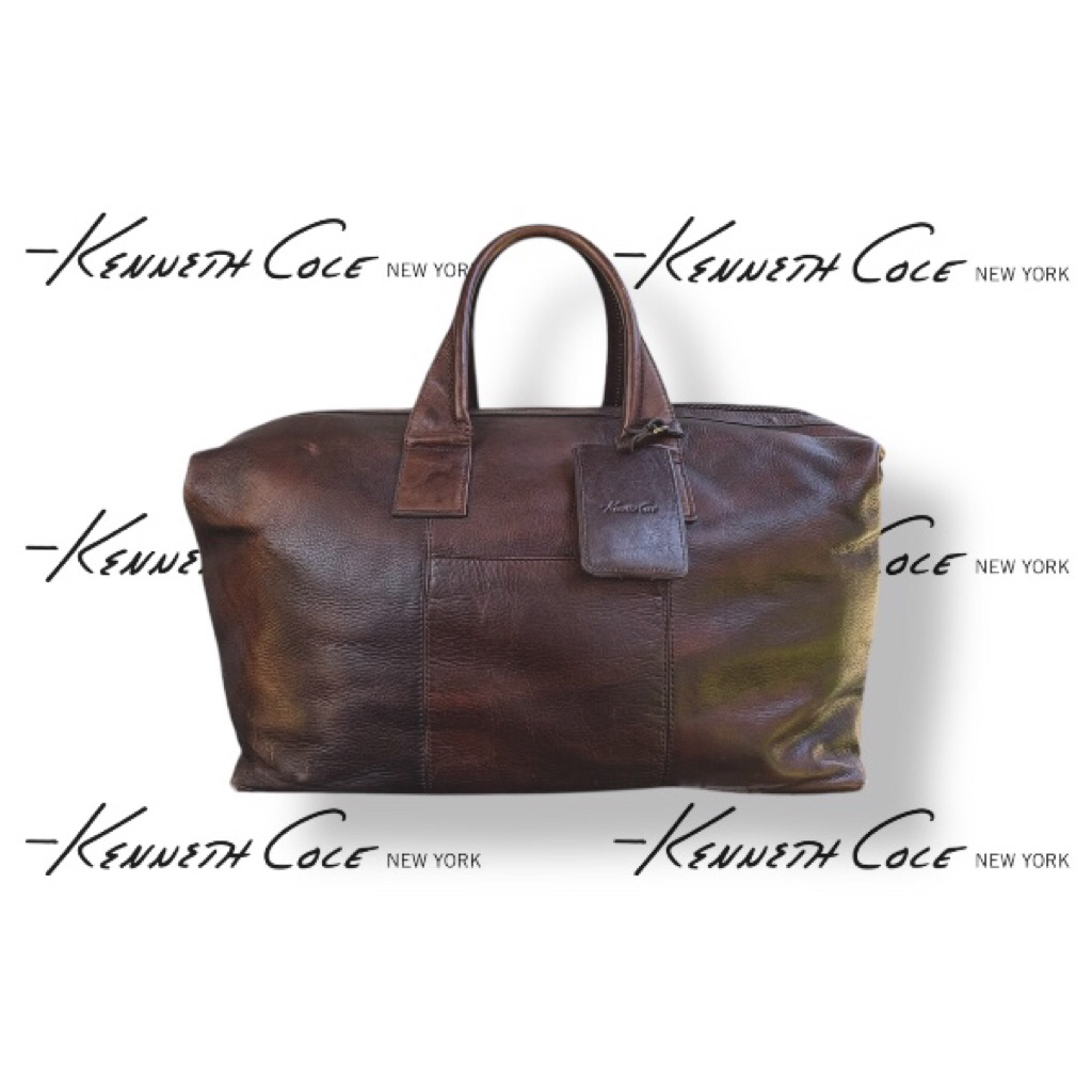 Kenneth Cole Leather Duffle Bag Vintage