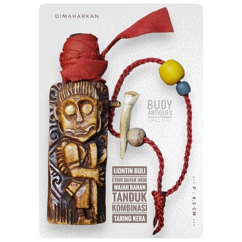 Liontin Kuno Etnik Dayak Motif Ukir Wajah - Ep.3C