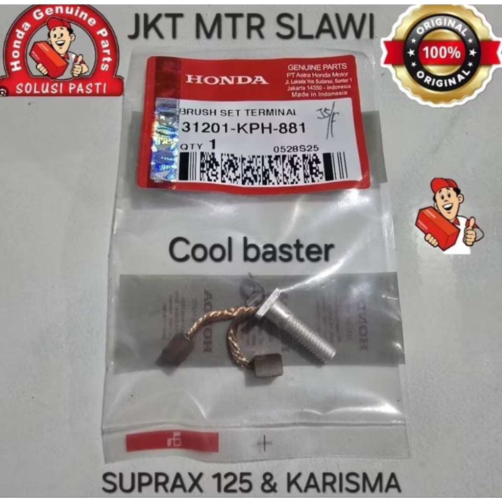 31201-kph-881 brush set terminal, cool baster, cool stater, arang dinamo stater karisma & supra x 12