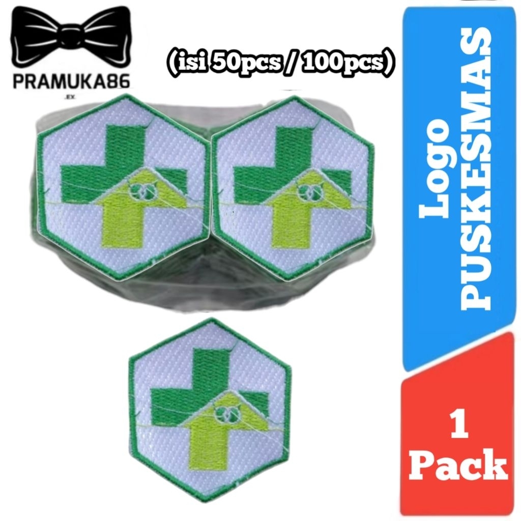 1Pack Logo Puskesmas Bordir / Bed Puskesmas Bordir / Badge Puskesmas Bordir