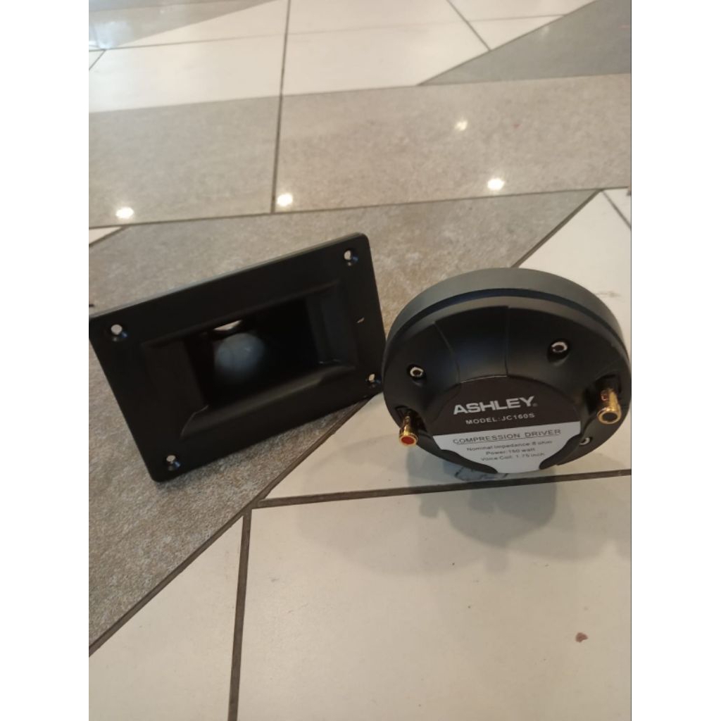 Paket Tweeter Magnet Ashley JC 160 S + Horn/ corong PVC 10x15 Compression Driver Ashley JC160S