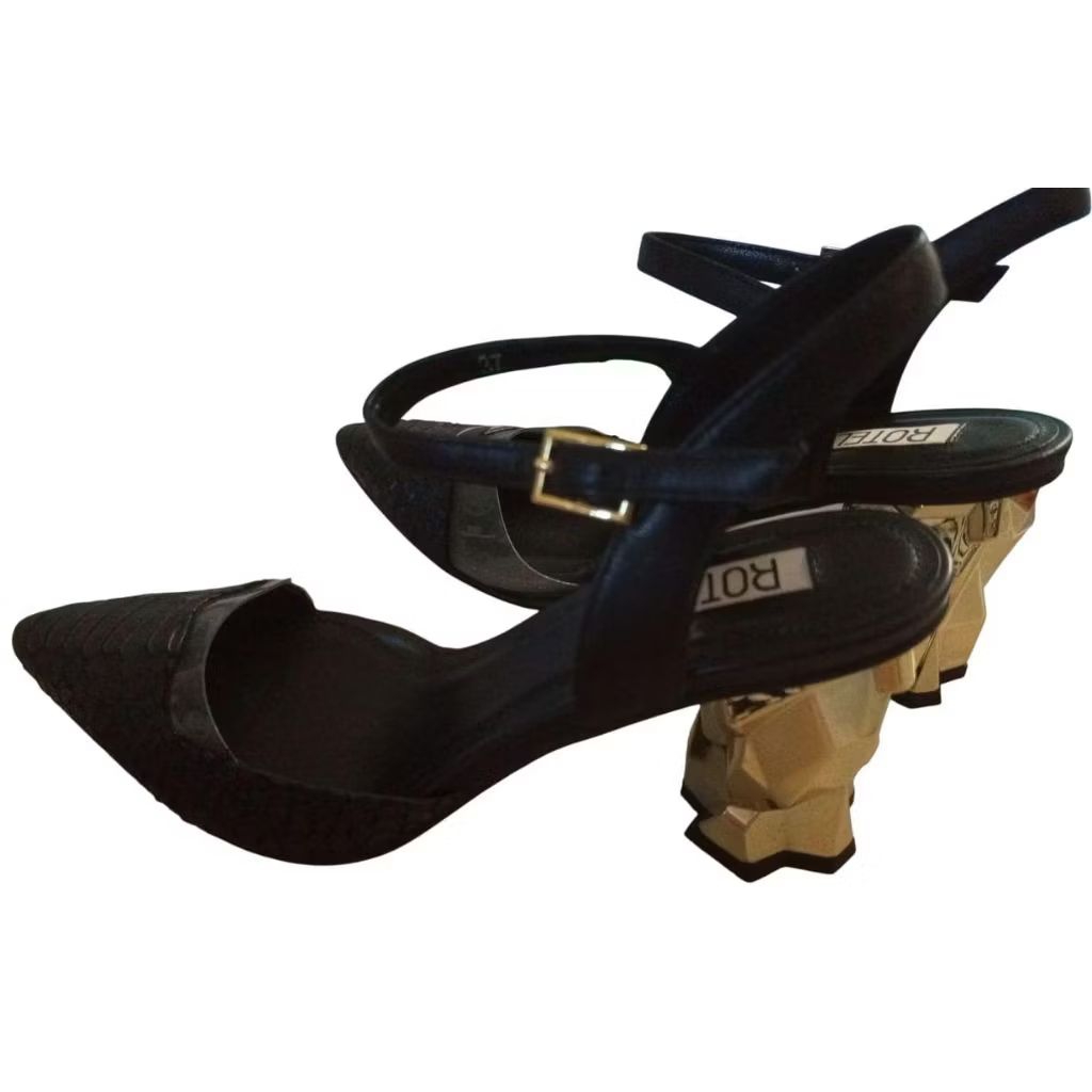 RARE ITEM PL 1x PAKAI HEELS PESTA ROTELLI HARGA TAG 1,299JUTA KULIT ULAR-SIZE 37