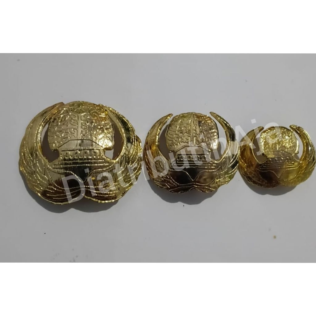 Perlengkapan PNS Pin Bros Lencana ASN Korpri Besar Tanggung Kecil Peniti