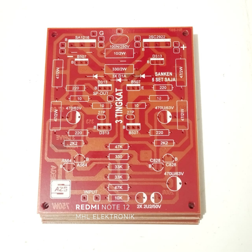 PCB Power Amplifier 1000W 3 Tingkat Simetris PCB POWER 3 TINGKAT 1000 WATT
