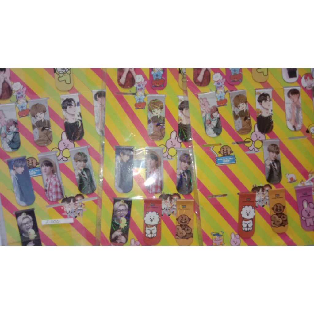 pembatas buku magnet BT21