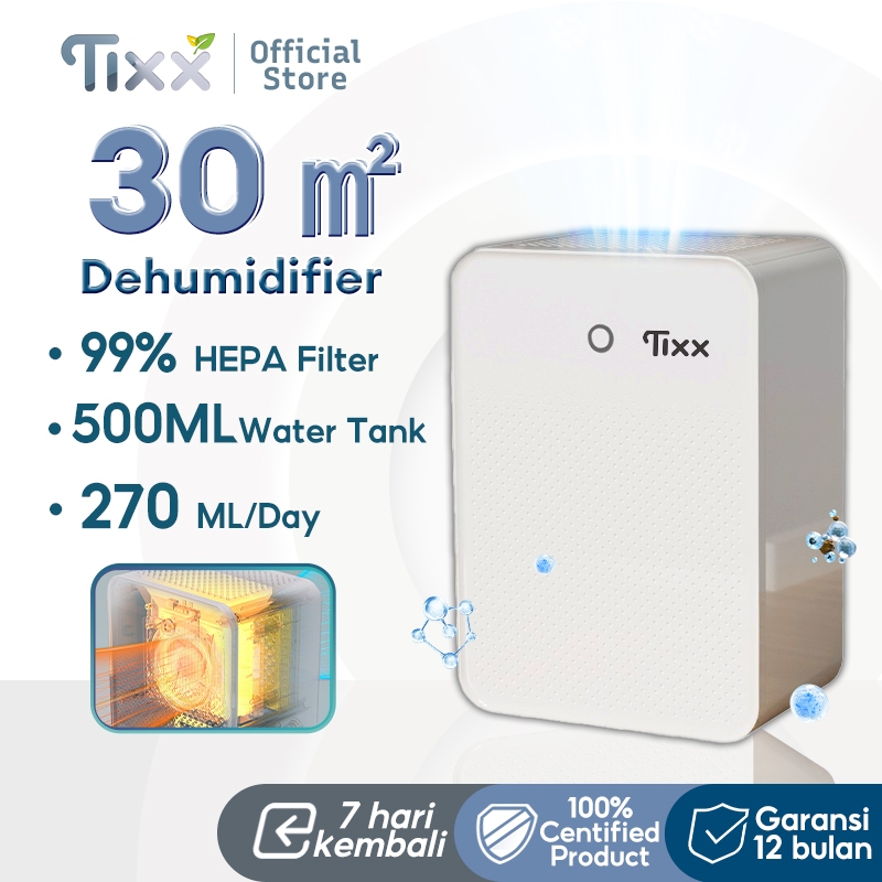 TIXX Dehumidifier Kamar Dehumidifier Serap Lembab Dan Jamur Ruangan 0.5L Dehumidifier Semikonduktor