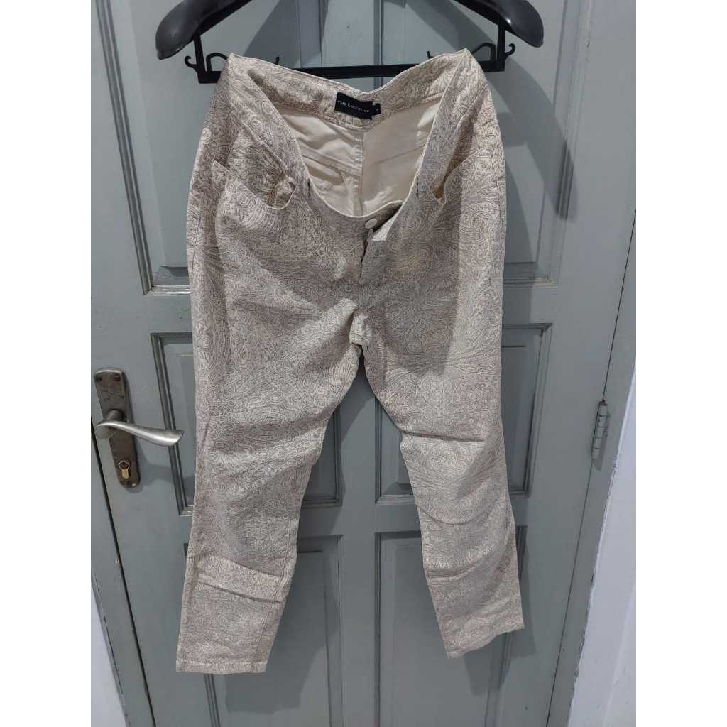 PRELOVED CELANA PANJANG DENIM PRIA WANITA KULOT JOGGING JEANS MOTIF BATIK