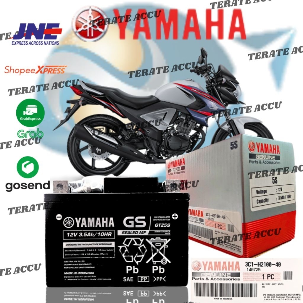 Aki Motor Full Kering Yamaha GS GTZ5S Mega Pro New , Genio , Verza 150 Original