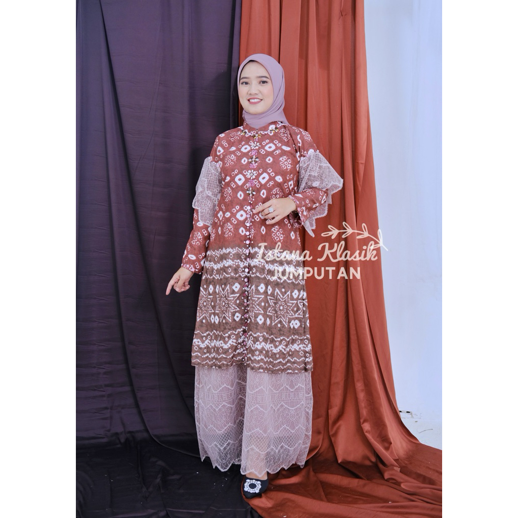 ALIFA DRESS JUMPUTAN GAMIS JUMPUTAN RAYYA DRESS JUMPUTAN KOMBINASI BRUKAT GAMIS JUMPUTAN MEWAH ASLI 
