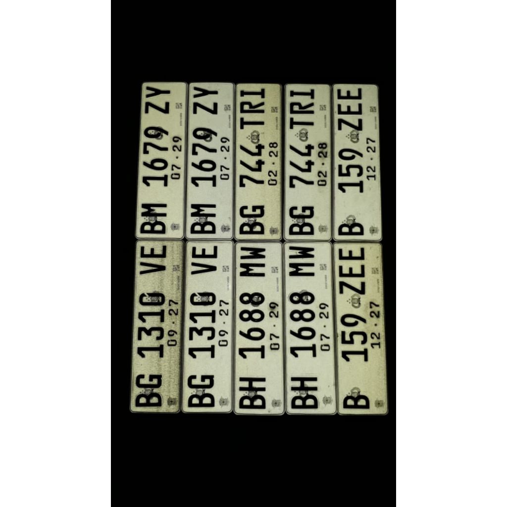 PLAT MOBIL REFLEKTIF BARCODE