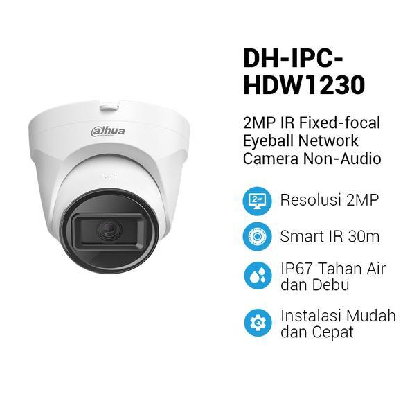 Dahua HDW1230 IP Camera 2MP PoE - GARANSI RESMI DAHUA 3 TAHUN