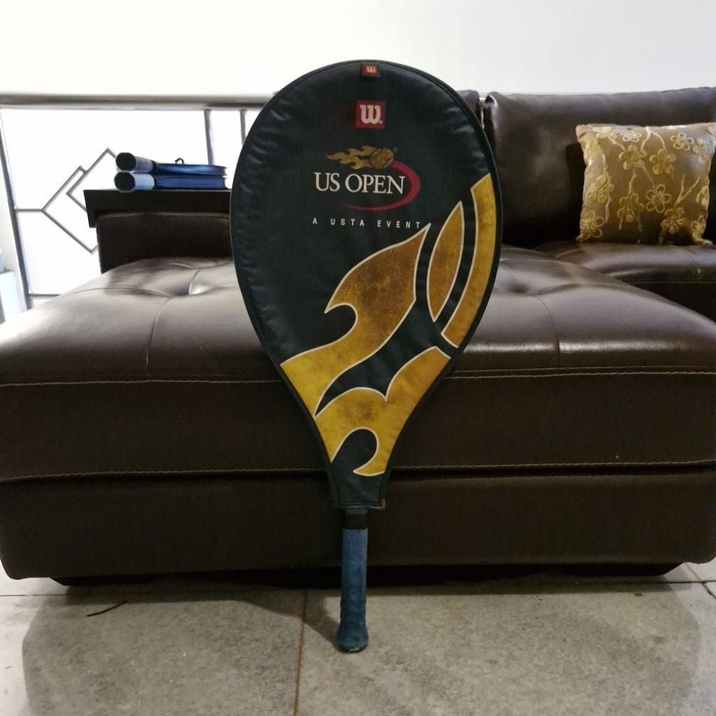 Raket Tenis Racket Tennis Wilson Double Beam Seken Bekas Grip 4,25