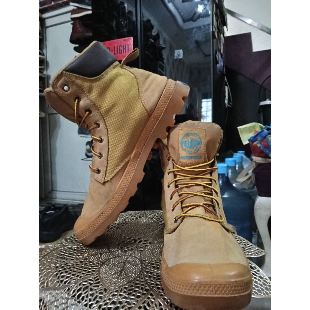 Palladium Pampa Cuff WP LUX amber gold waterproof boots sz 44