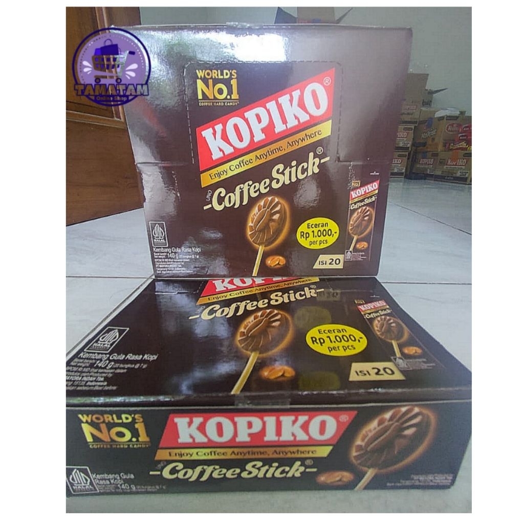 PERMEN KOPIKO STICK / PERMEN KOPIKO LOLI
GAGANG/1 BOX ISI 20 PCS